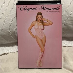 Elegant Moments Pink Chemise with Lacy Design